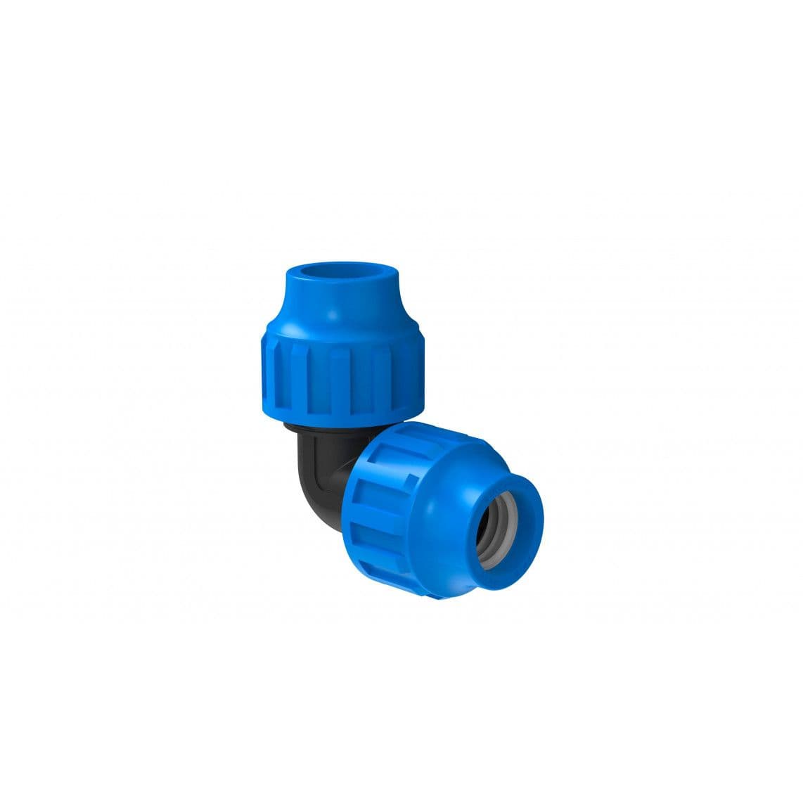 984845117 Connection angle 90°, PP, 20 mm, clamp fitting for HDPE pipe, DVGW certified vue 1