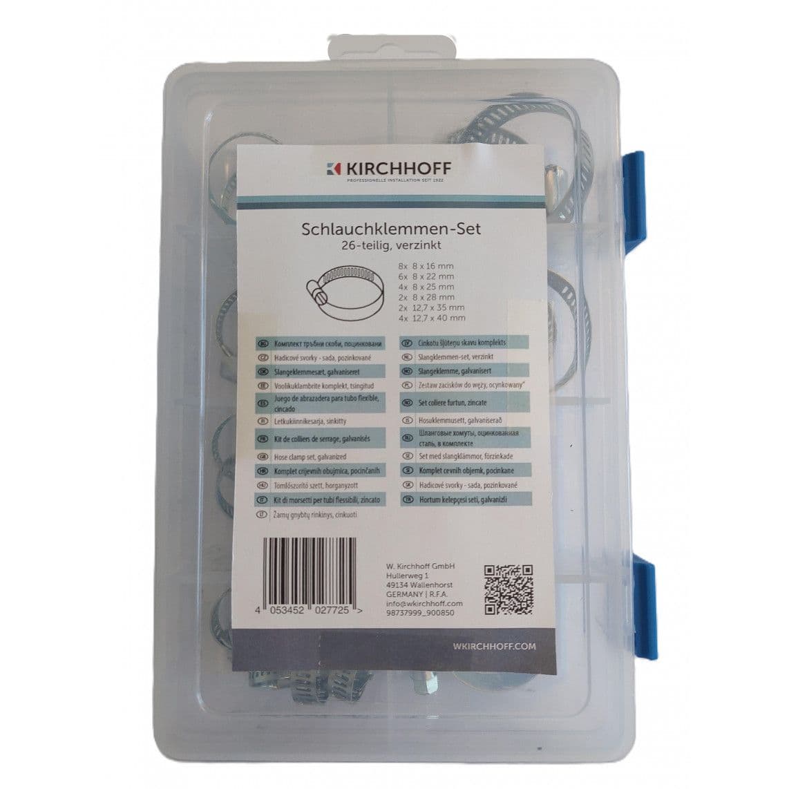 98737999 Hose clamp set, galvanized, incl. storage box (26x) vue 1