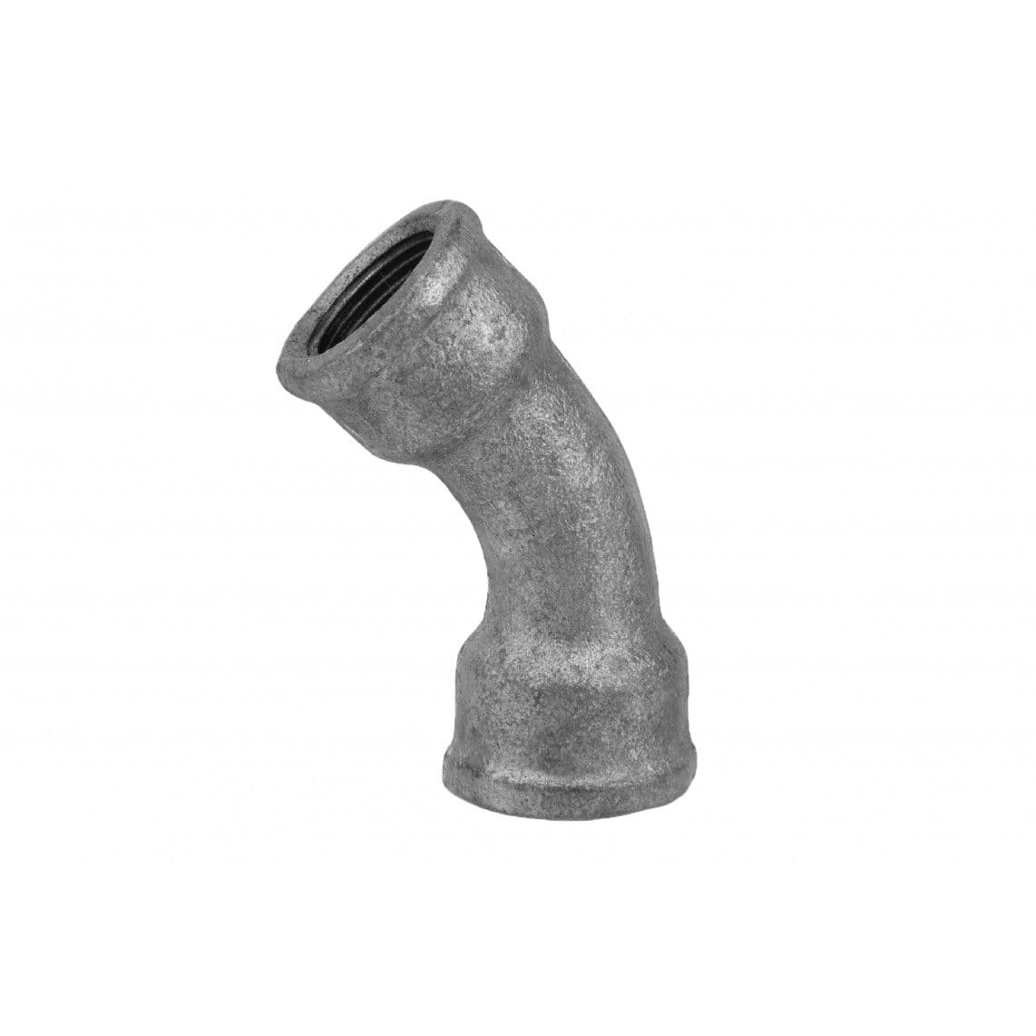 989702055 GI boog 45°, gegalvaniseerd, 3/4"BI, (41) vue 1